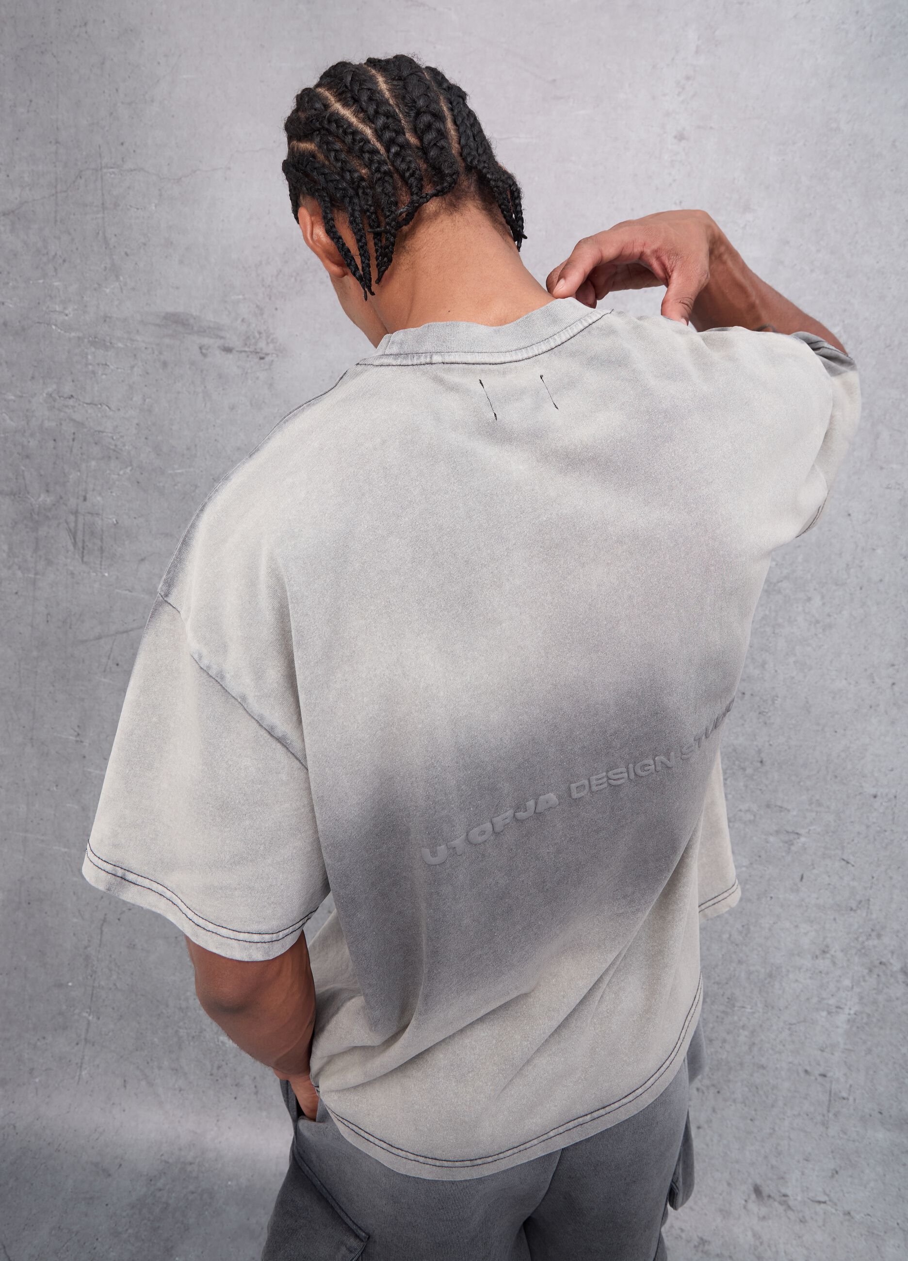 Sunfaded Graphic T-shirt Vintage Grey