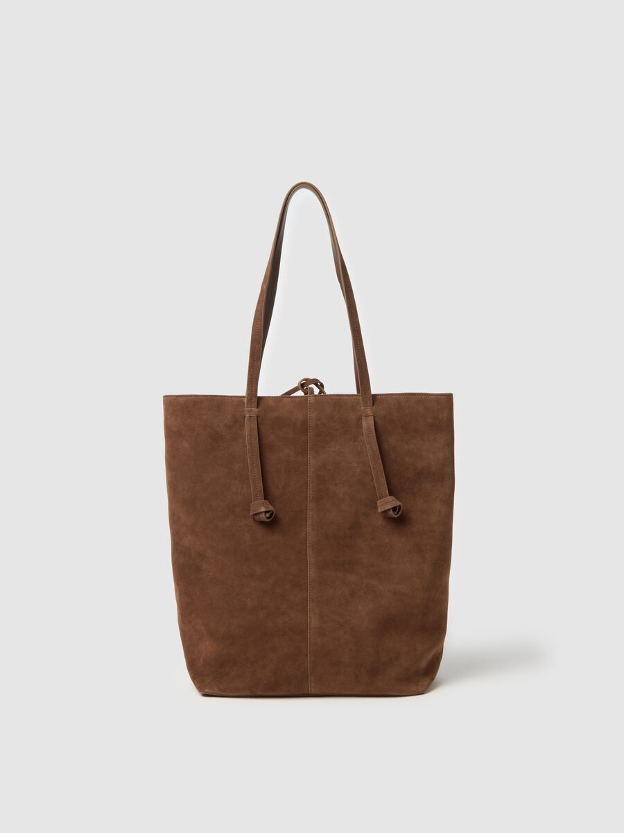 Borsa marrone in vera pelle a mano_1