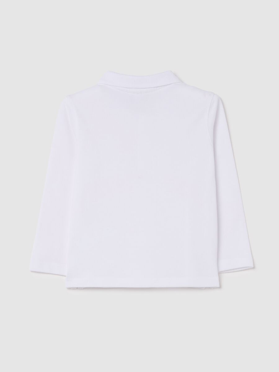 Long-sleeved polo shirt in piquet_1