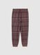 Multicolour regular fit pyjama trousers with geometric pattern_4