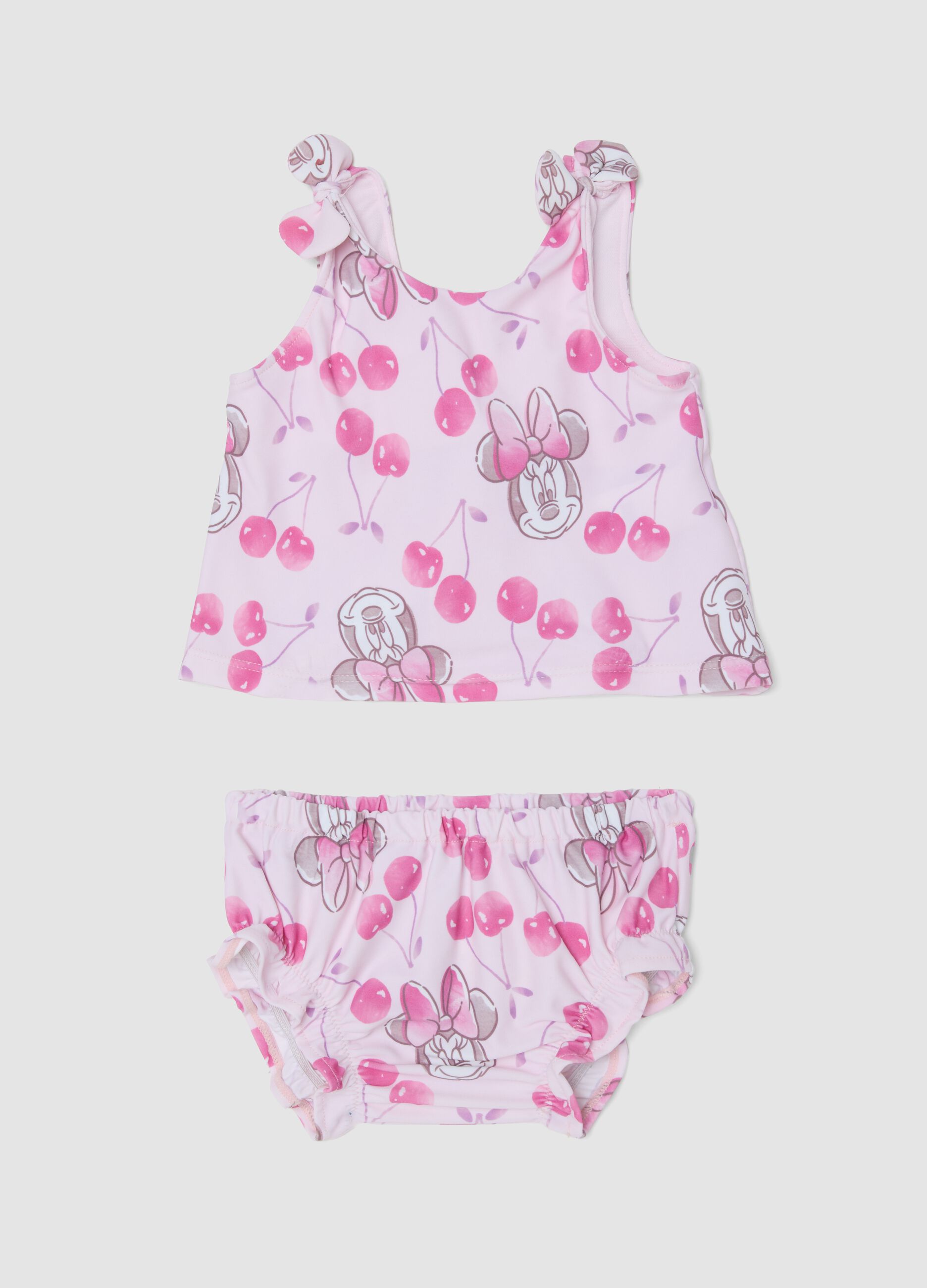 Pink Minnie print stretch bikini