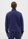 Children's blue cotton blend sweatshirt with zip_2
