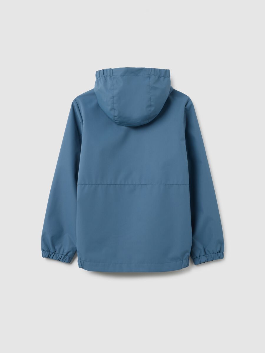 Boys' jacket in blue fabric regular fit_4