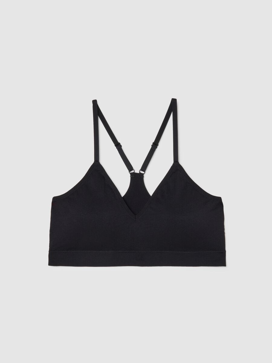 Black bralette bra with removable padding_4