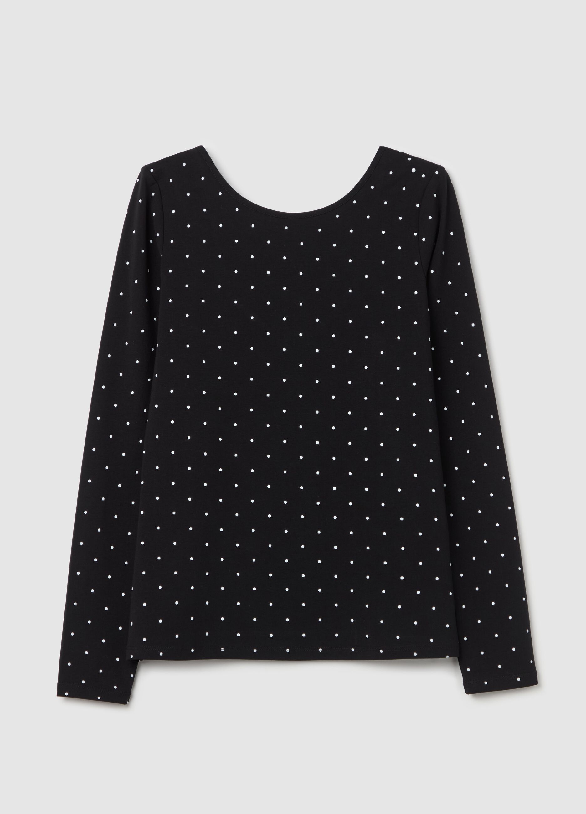 T-shirt maniche lunghe con scollo a barchetta