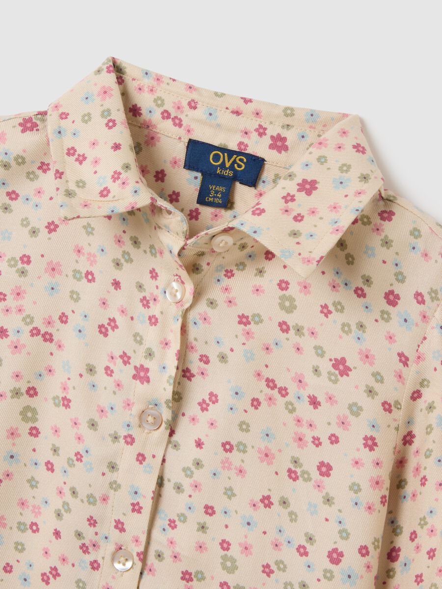 Girls' regular fit multicolour floral shirt_2