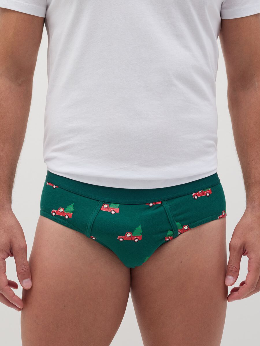 Stretch organic cotton briefs with all-over print_3