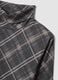 Grey lyocell-blend jumper with check roll neck, regular fit_1