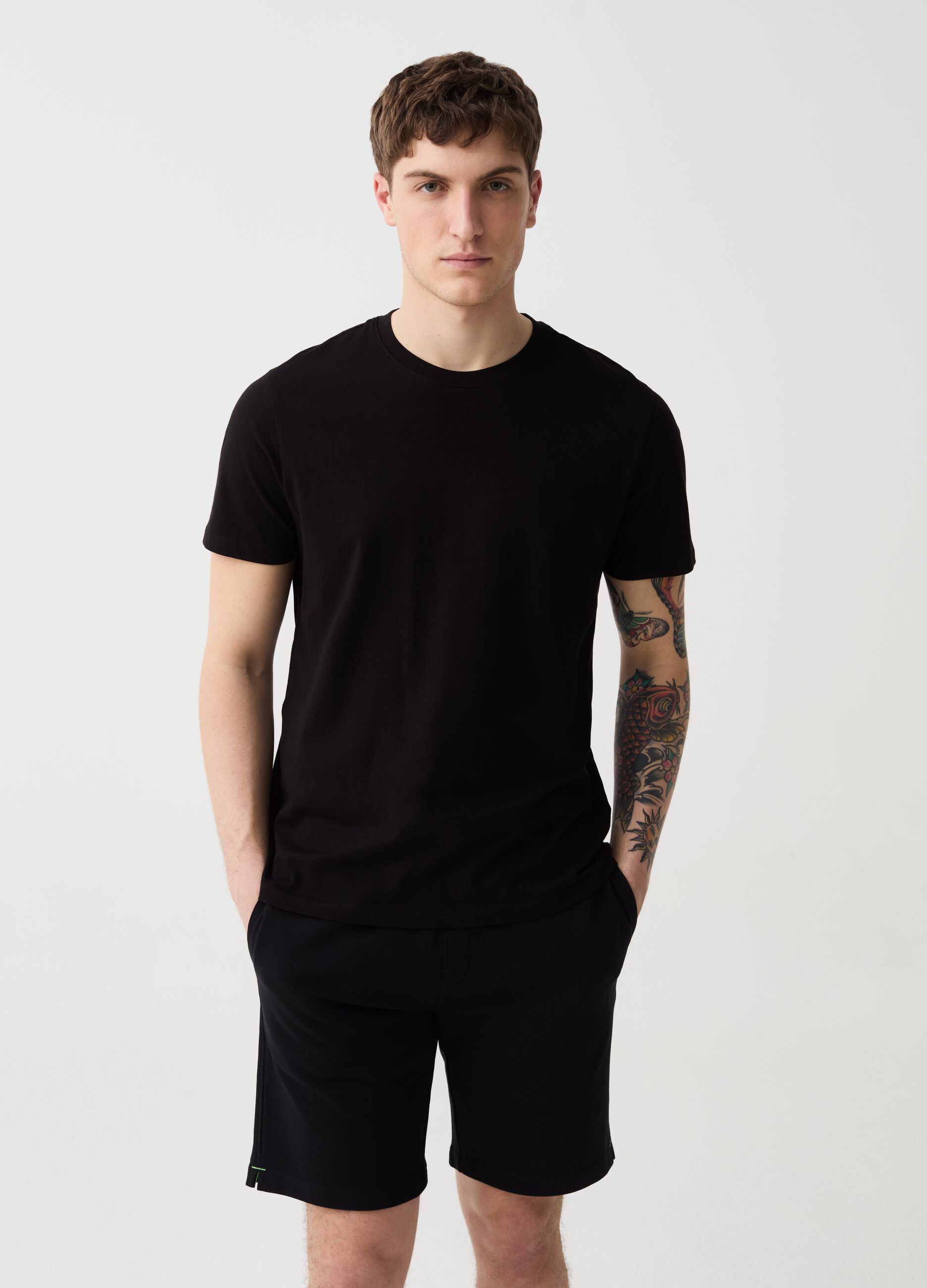 Ovs Bermuda jogger con coulisse a contrasto
