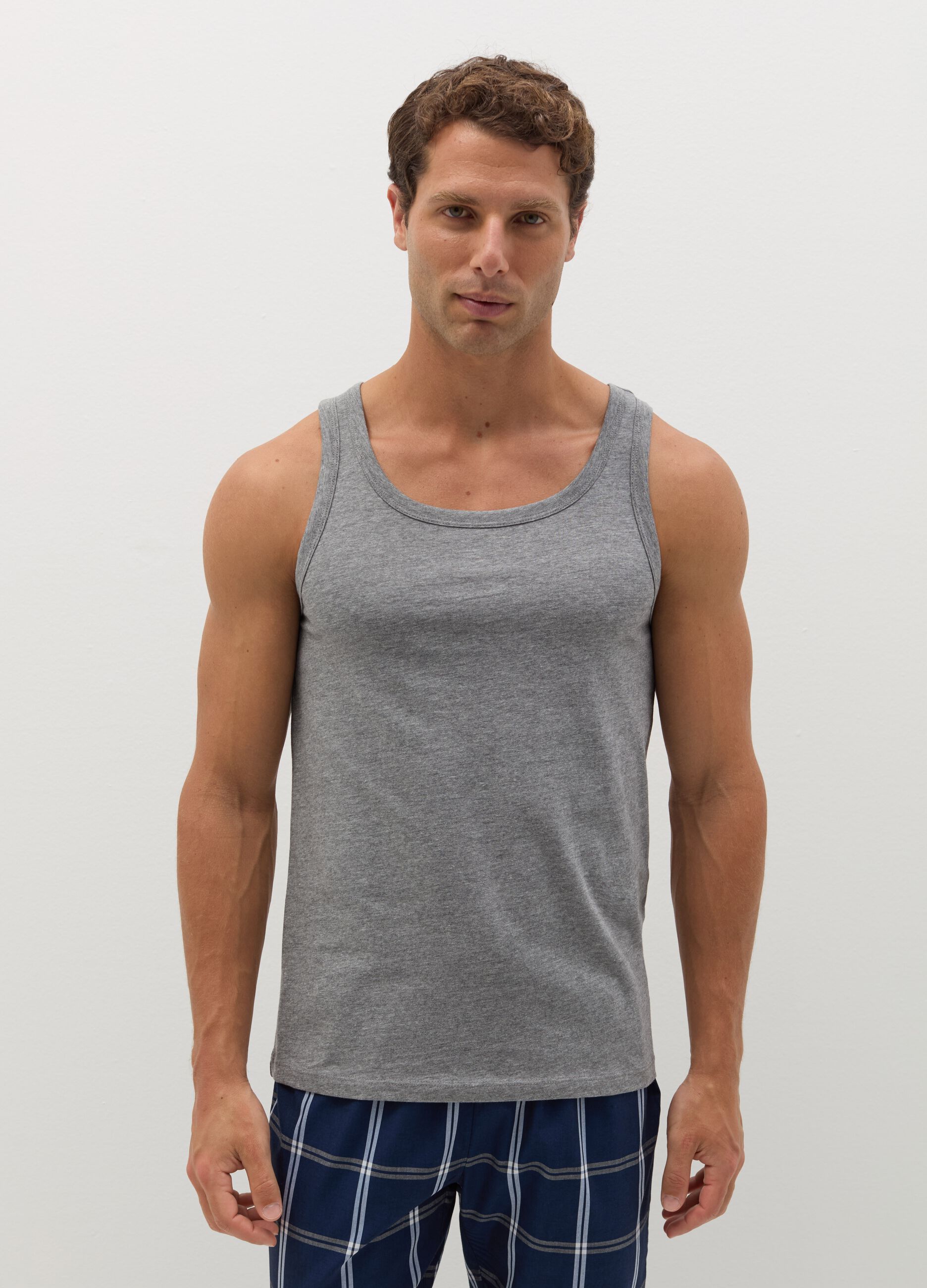 Racerback vest in organic cotton