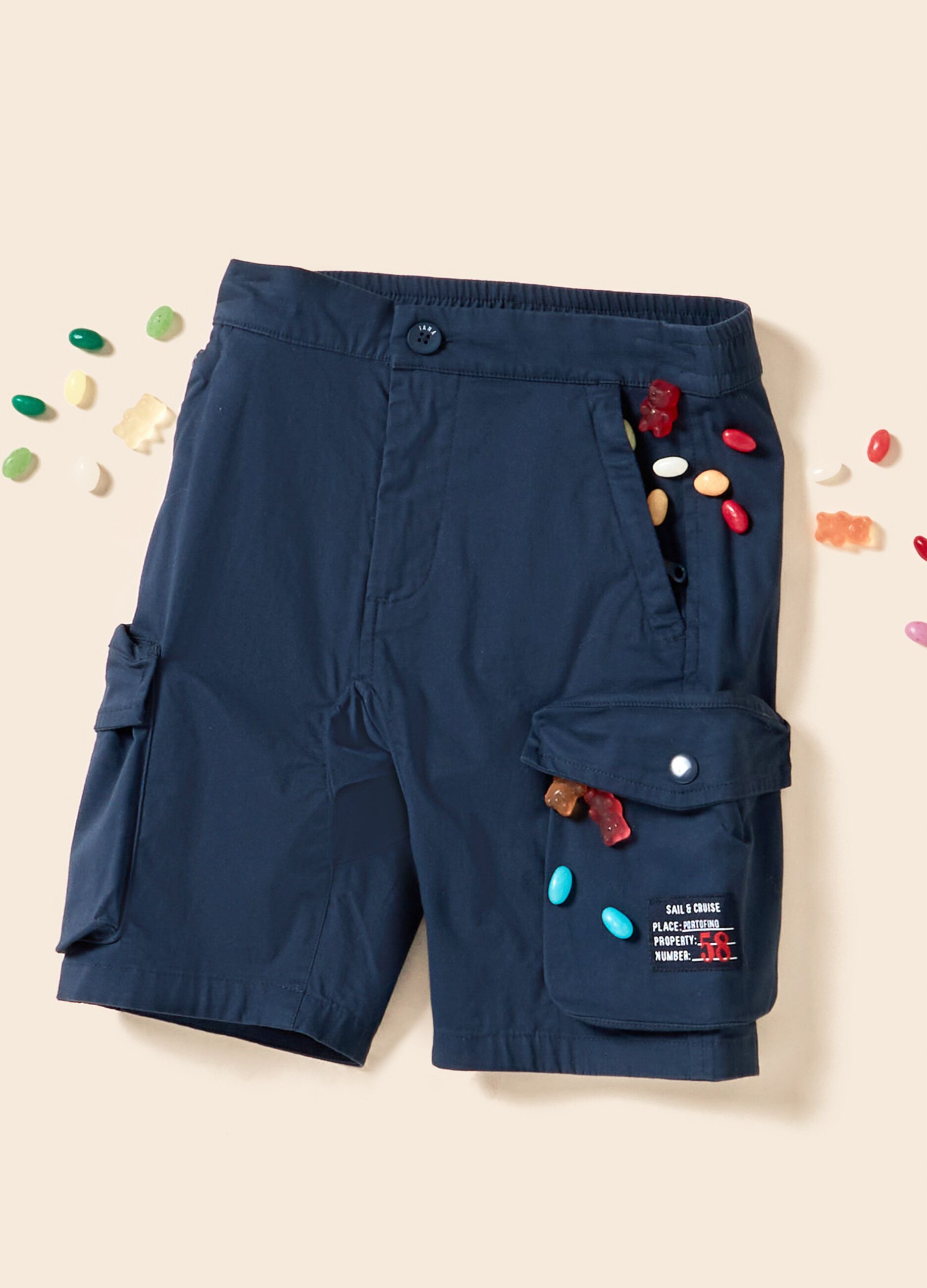 Shorts cargo in cotone stretch IANA
