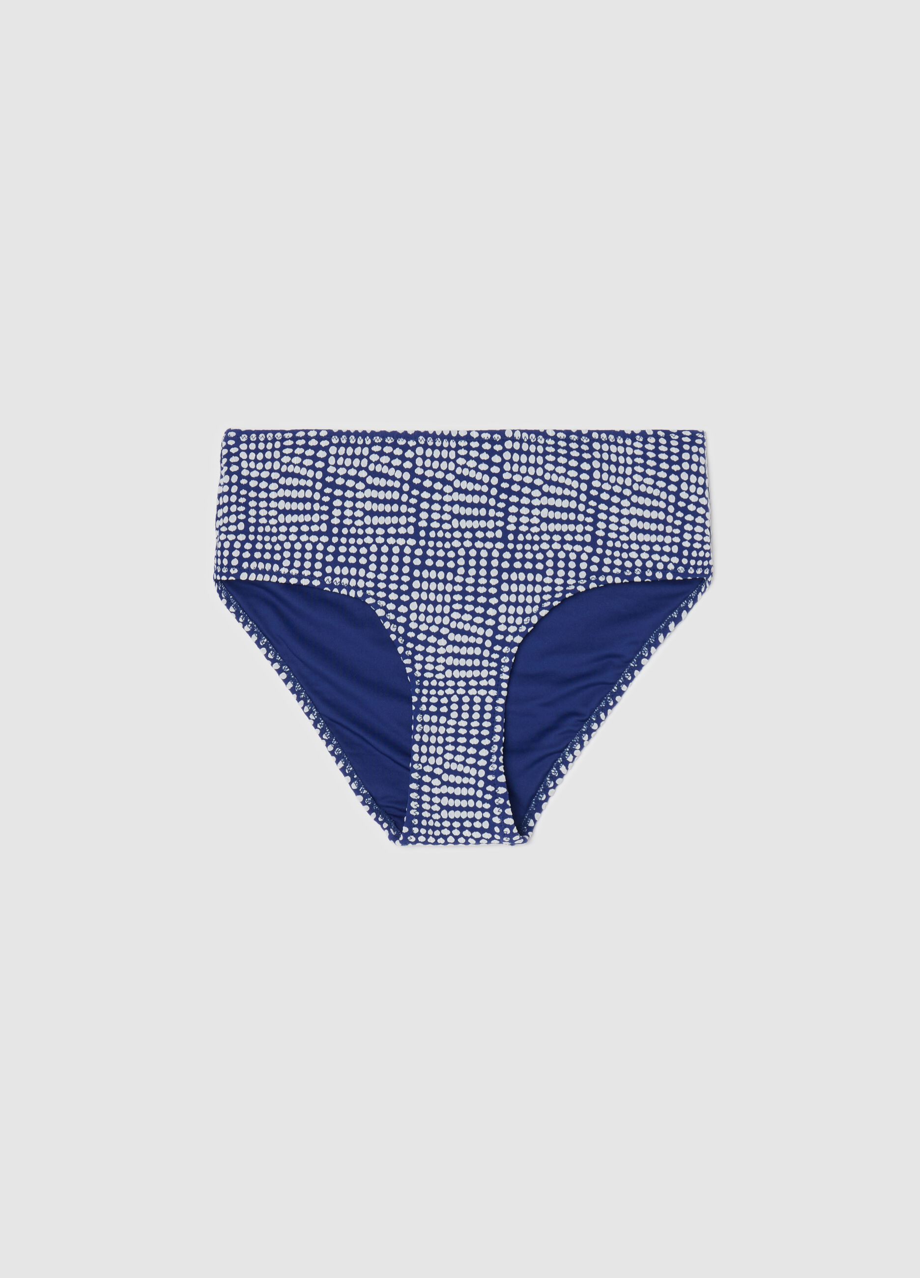 High-rise women's bikini briefs in stretch fabric