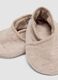 Set beige con cuffietta e scarpine neonato_1