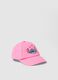 Girls' Pink Pure Cotton Baseball Cap with Stitch_0