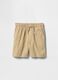 Stretch cotton Bermuda shorts with drawstring_0