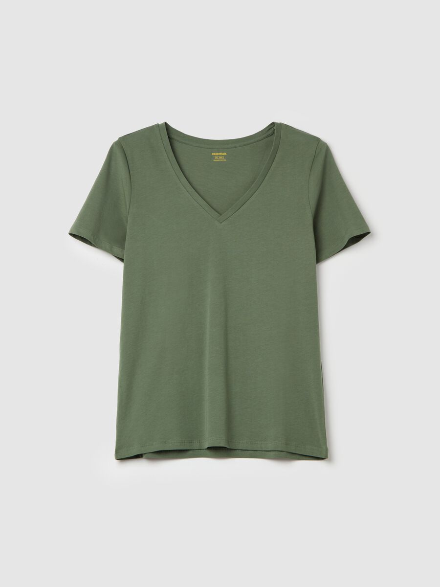 Essential V-neck T-shirt in cotton_4