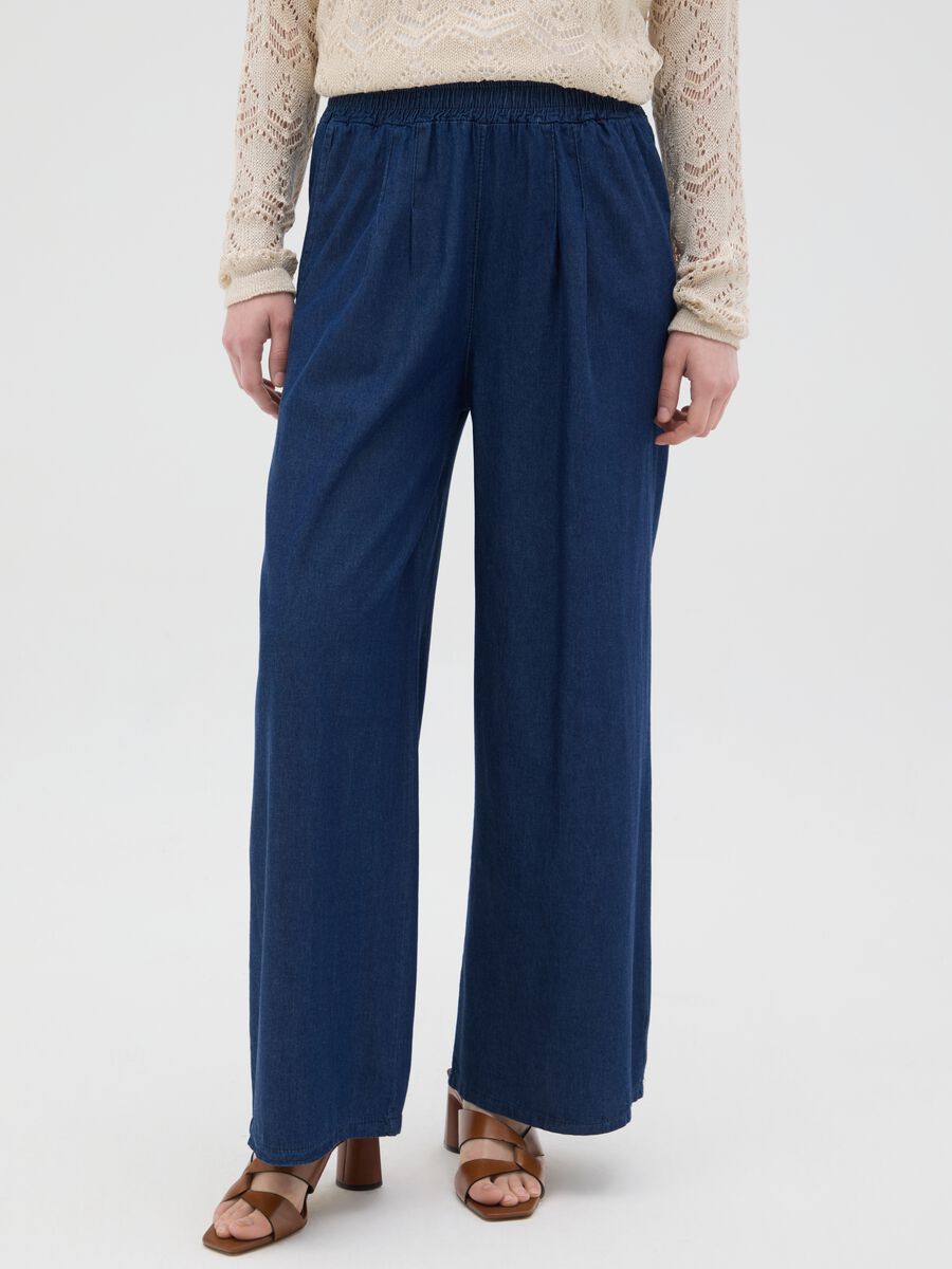Women's blue pure cotton regular fit jumper_1