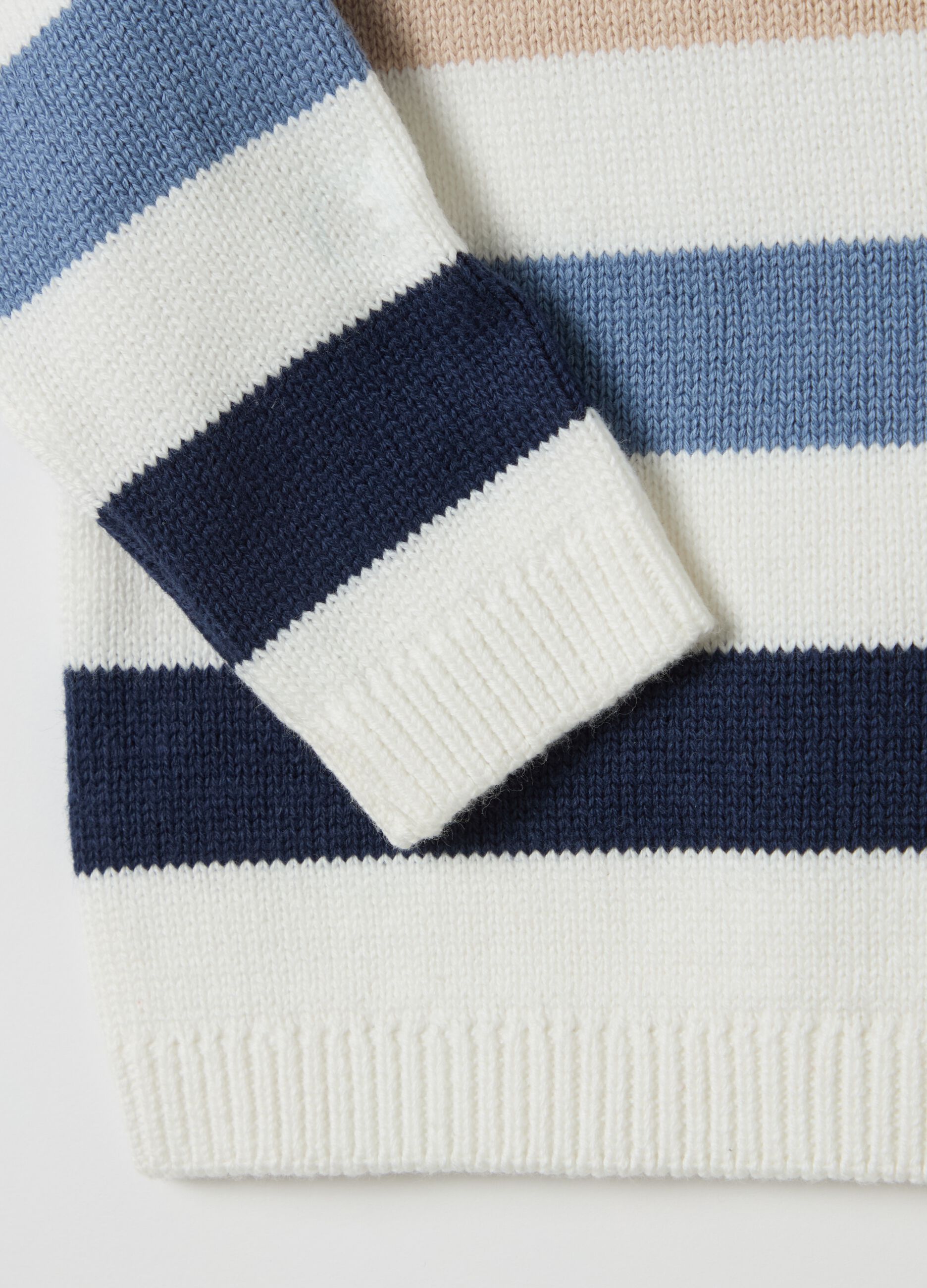 Striped cotton pullover