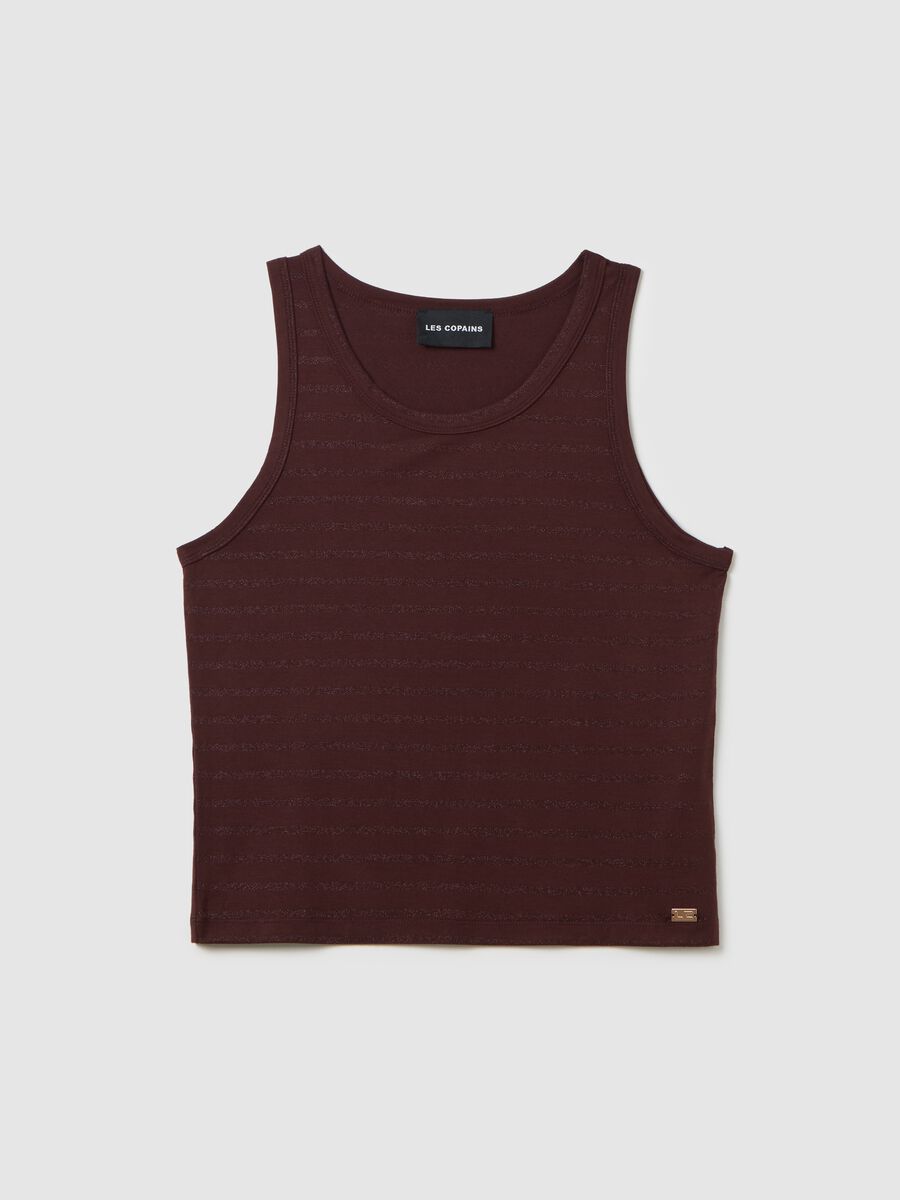 Women's Brown Viscose-Blend Tank Top, Regular Fit_4