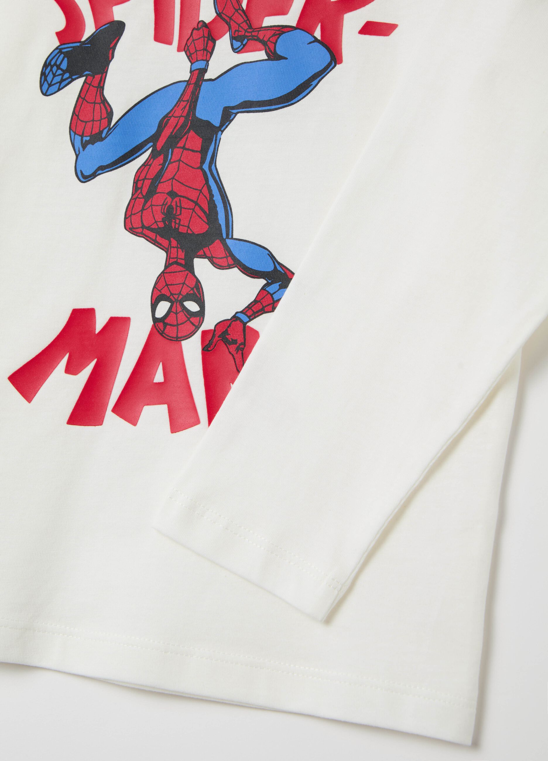 Long-sleeved T-shirt with Spider-Man print