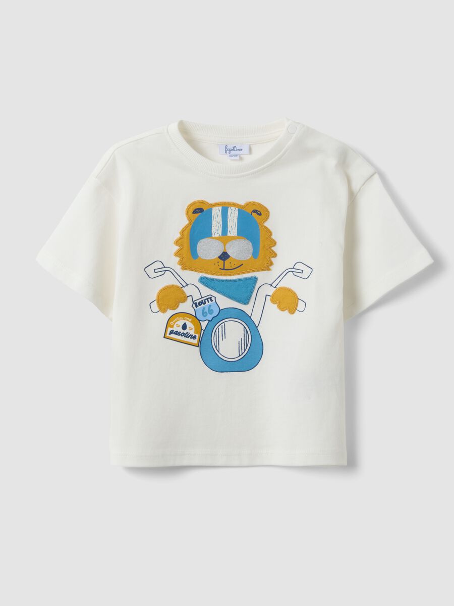 White short-sleeve pure cotton T-shirt_0