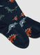 Bipack calze lunghe verdi e blu in cotone organico elasticizzato_1