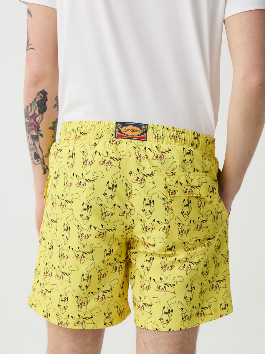 Pikachu print Bermuda trunks_1