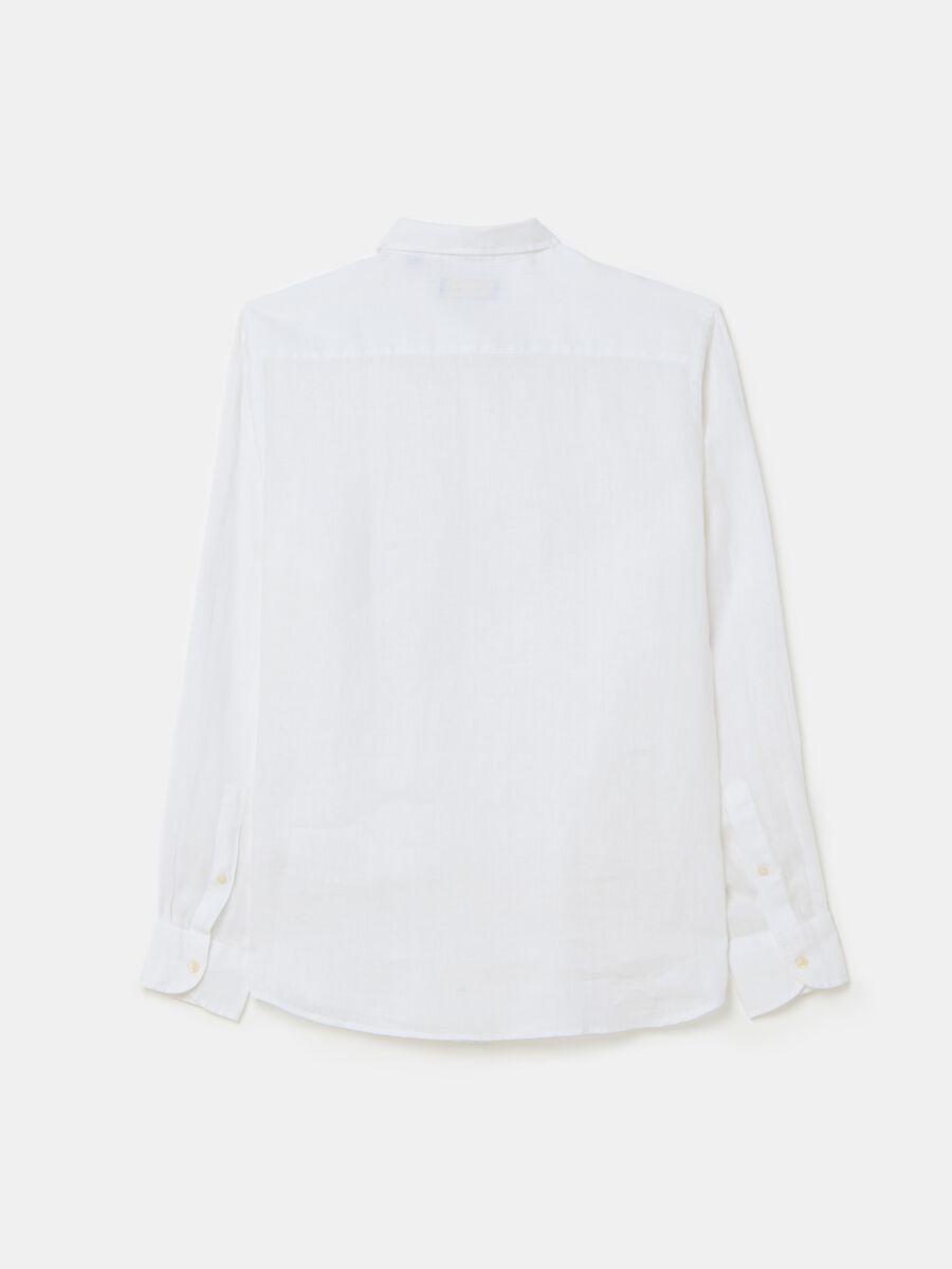 Solid colour linen shirt_4