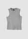 Grey stretch cotton tank top_0