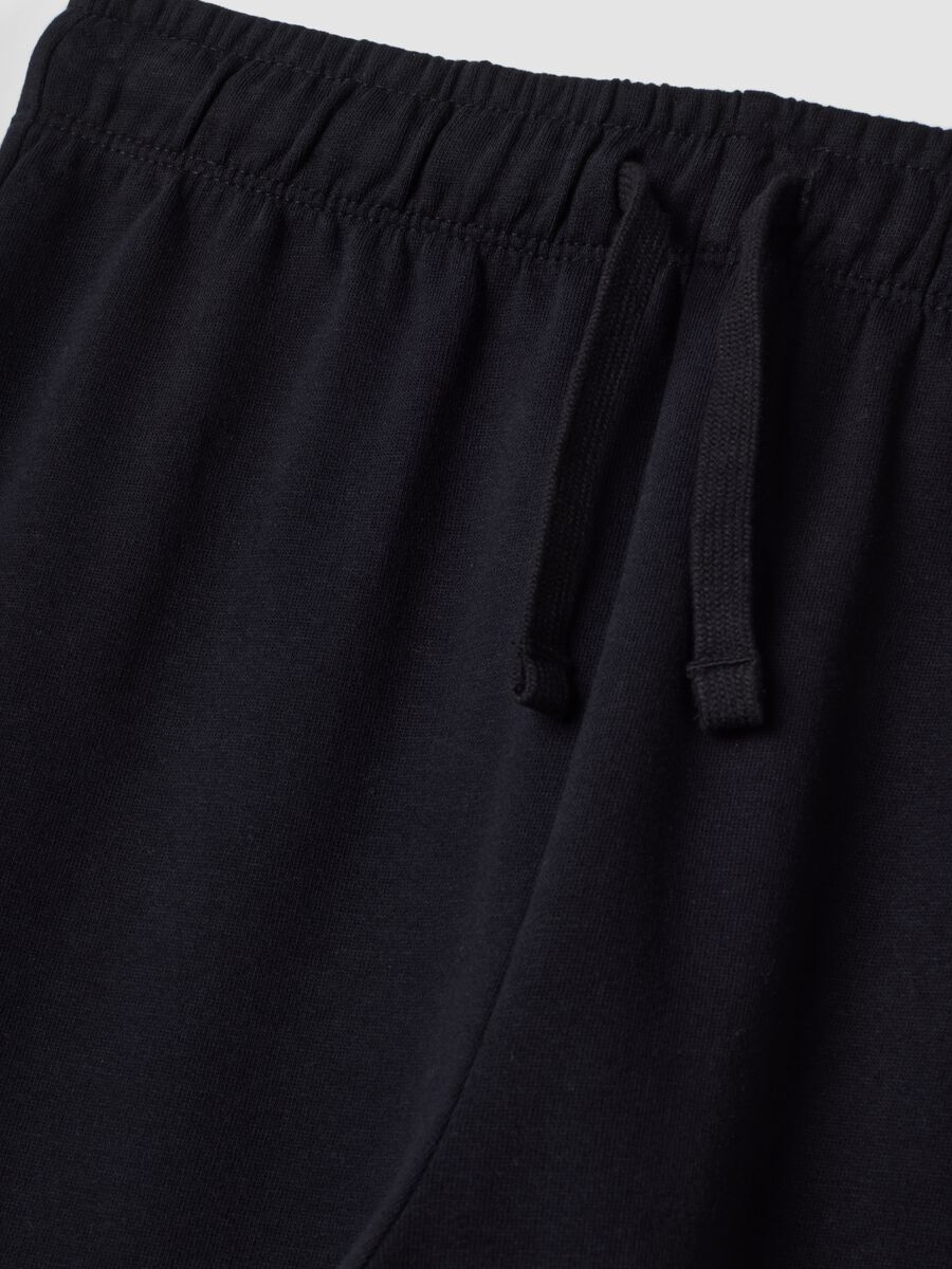 Jogger neri in puro cotone organico relaxed fit_1