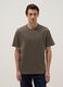 T-shirt girocollo in puro cotone verde relaxed fit_1