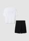Black and white pure cotton printed boys&rsquo; co-ord set, oversized fit_4