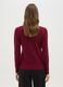 Burgundy sweater with round neckline_2
