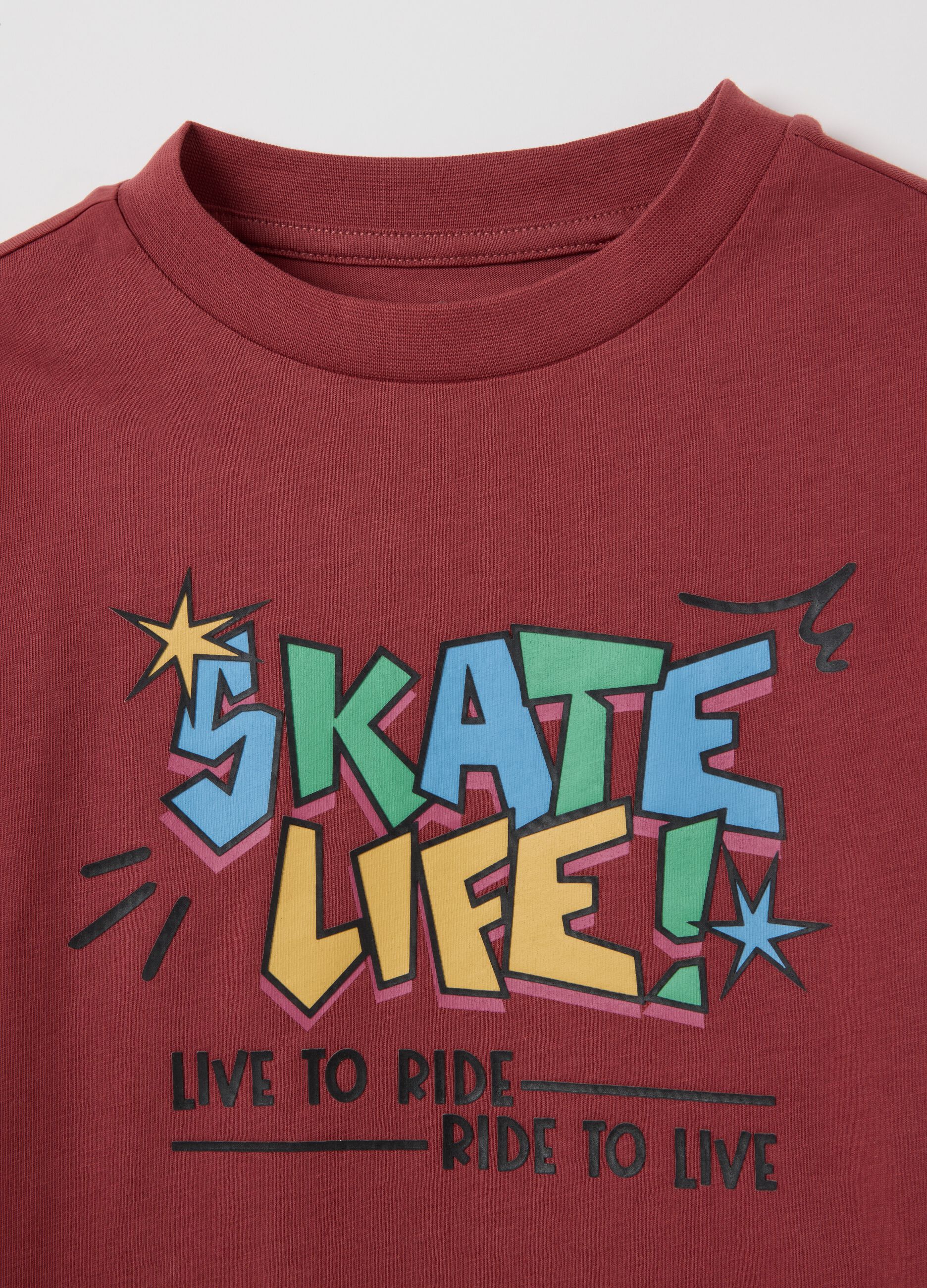 Kids' pure cotton red t-shirt