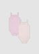 2-pack pink organic cotton pointelle bodysuits for baby girl_0
