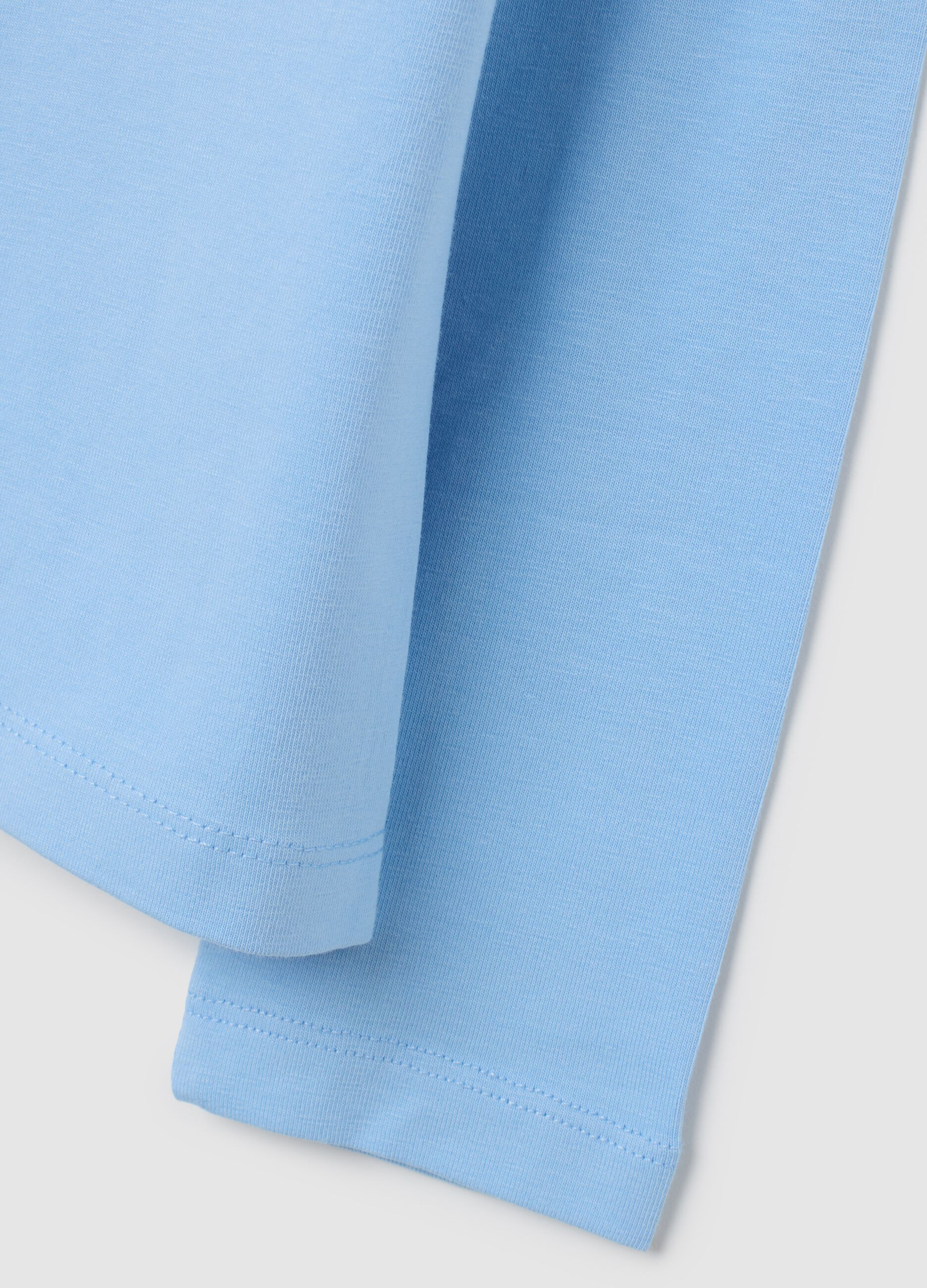 Girl's blue stretch cotton top regular fit