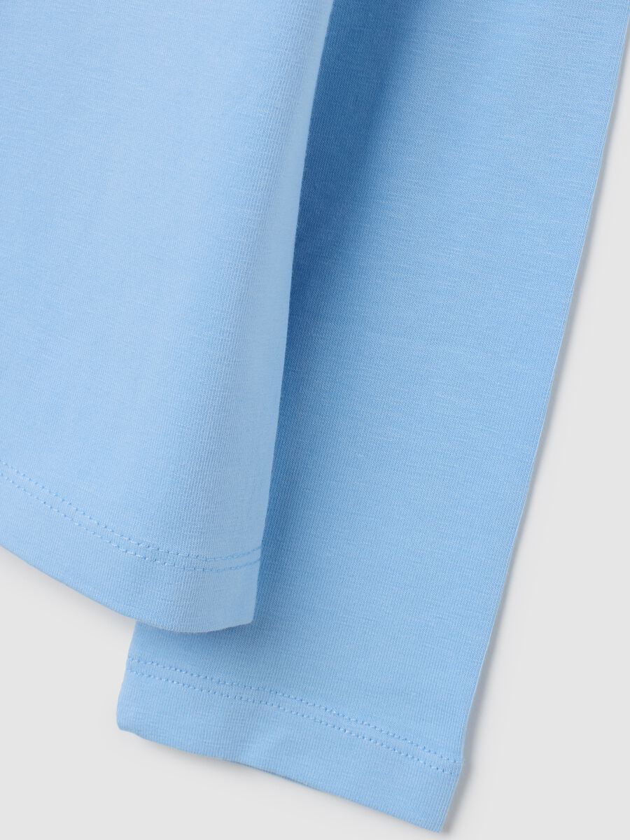 Girl's blue stretch cotton top regular fit_3