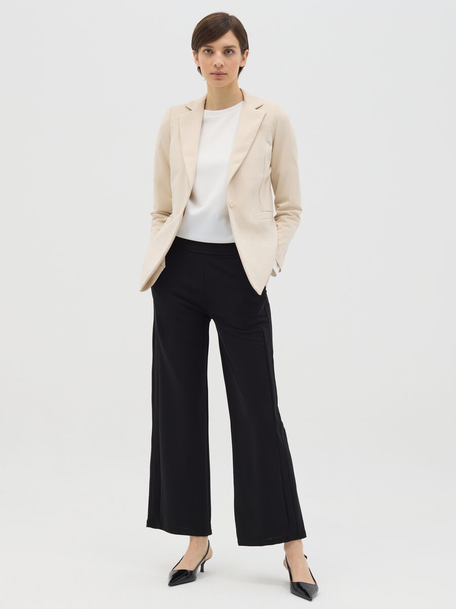 Blazer monopetto beige_1