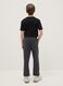 Regular fit black cotton jogger trousers for boys_1