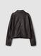Brown jacket with zip fastening and slim-fit collar_2