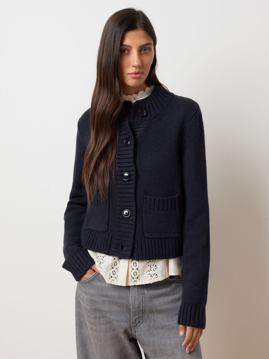 Cardigan blu regular fit_1