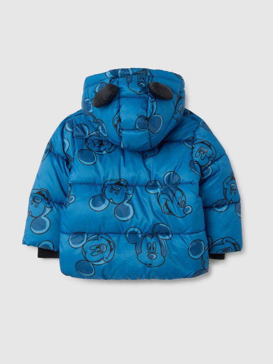 Children's blue mixed regular fit jacket with hood_1