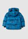 Children's blue mixed regular fit jacket with hood_1