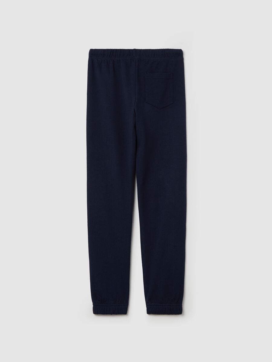 Joggers in felpa con coulisse e stampa _1