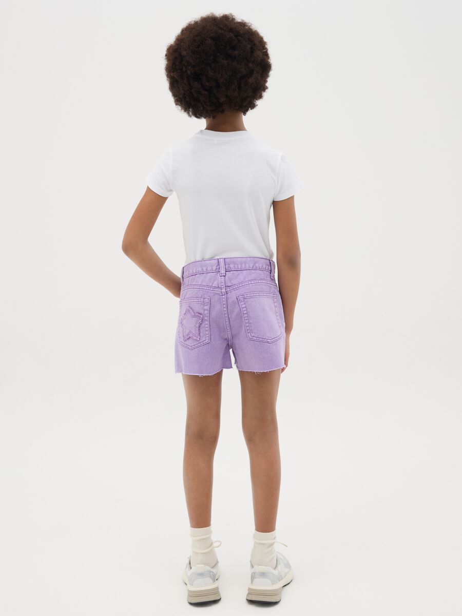 OVS Kids Pure Cotton Regular Purple Shorts_3
