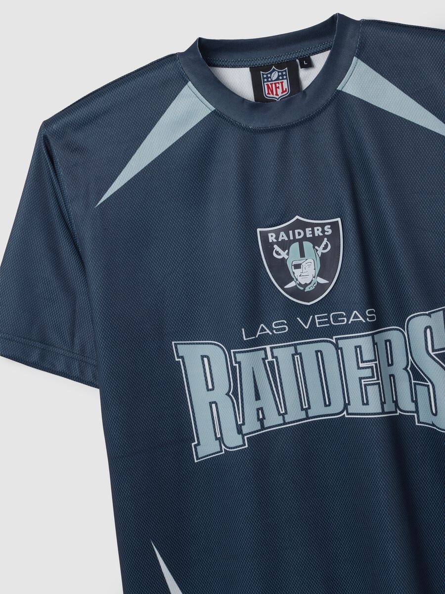 Blue T-shirt with Las Vegas Raiders graphics_5