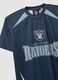 Blue T-shirt with Las Vegas Raiders graphics_5