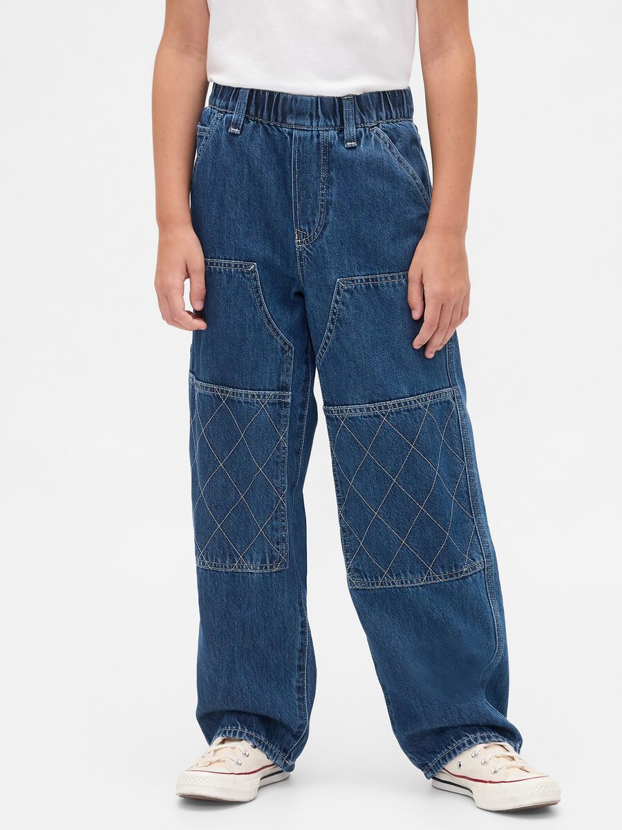 Pantaloni baggy in denim per ragazzo_1