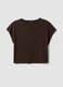 Brown cotton-linen blend short-sleeve T-shirt, regular fit_4