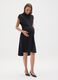 High-neck maternity black dress_0